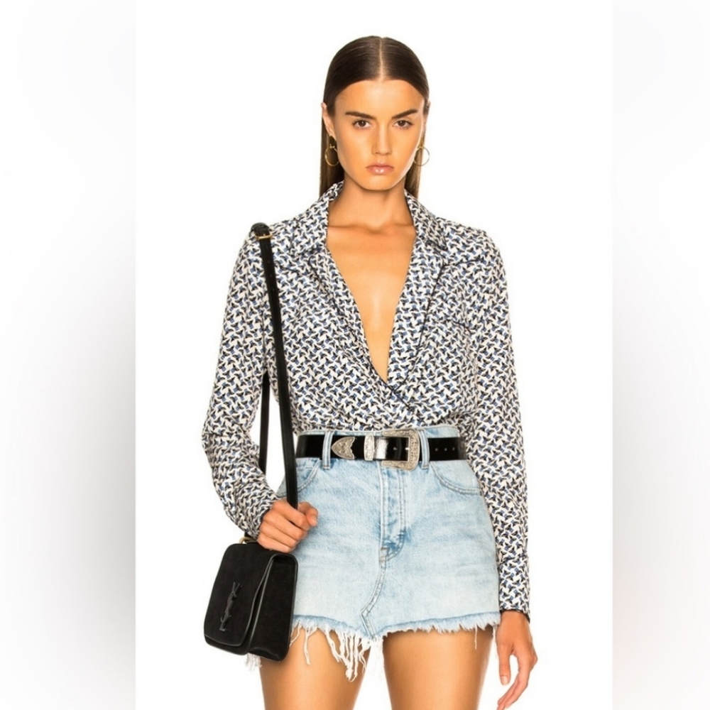 Veronica beard denim worth blouse